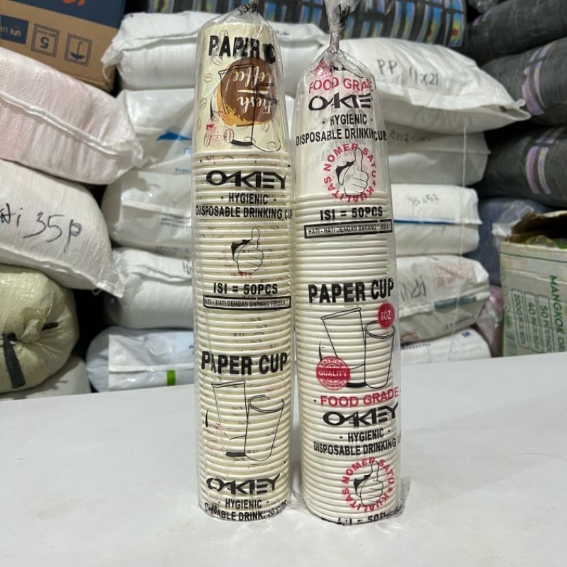 Jual Paper Cup Gelas Kopi 8 Oz Tahan Panas Teh Susu Milo Putih Coklat ...