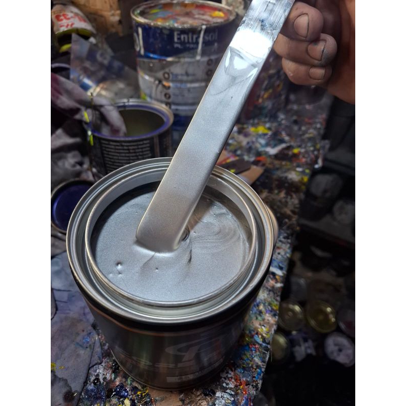 Jual Cat PU Fine Bright Silver 116 corepaint 1Kg | Shopee Indonesia