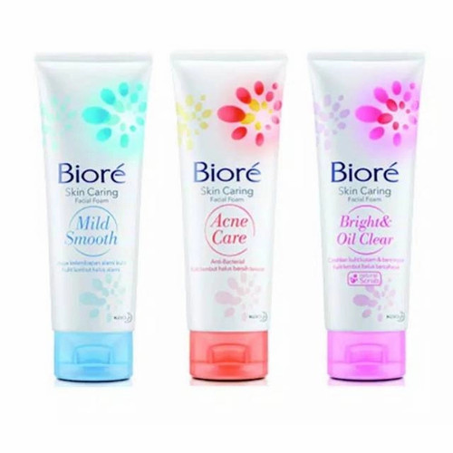 Jual Biore Skin Caring Facial Foam 100G Acne Care Bright Oil Mild ...