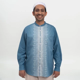 M231 Kemeja Pria Koko Panjang Biru 0847
