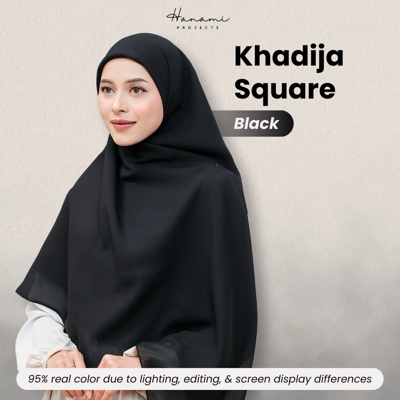 Khadija Square 145 Cm By Hanami Hijab Syari Jumbo Premium Segiempat