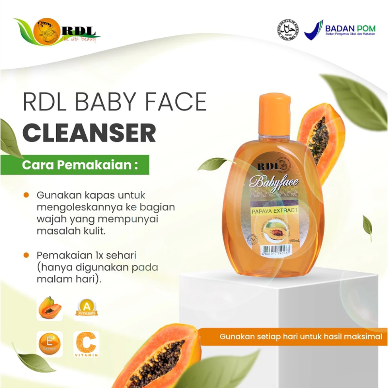 Jual RDL FACE CLEANSER PEPAYA EXTRACT 150ML | Shopee Indonesia