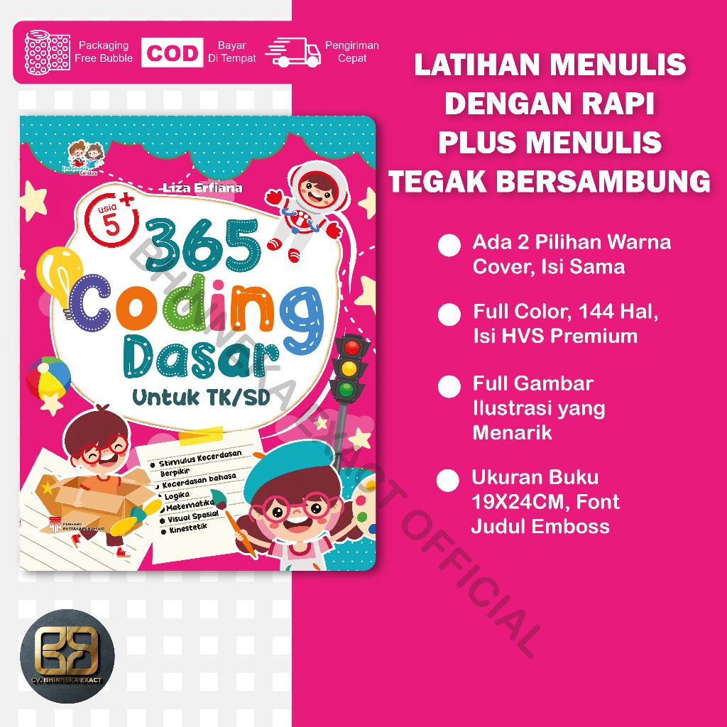 Jual Buku Anak 365 Coding Dasar Untuk TK/SD Dilengkapi Aktivitas Anak ...