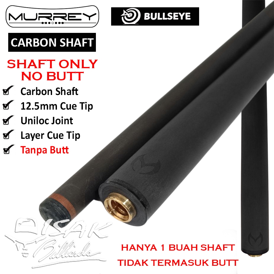 Jual Murrey Bullseye Carbon Extra Shaft - (NO Butt) Uniloc Carbon Cue ...