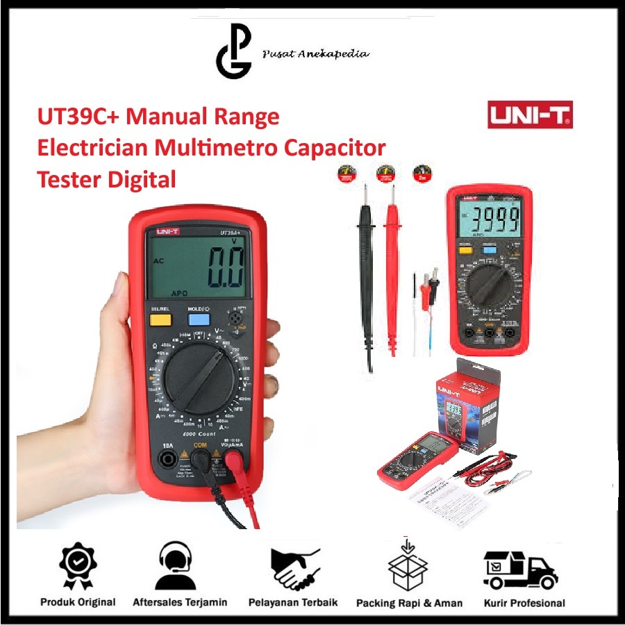 Jual UNI-T UT39C+ Manual Range Electrician Multimetro Capacitor Tester ...