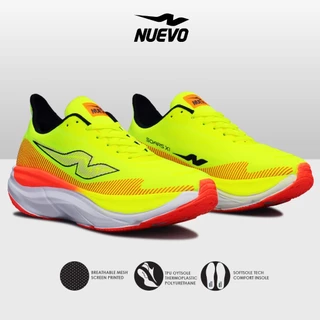 NUEVO - Sepatu Running Pria Nuevo Soars XI Sport Olahraga Lari Santai Stabilo Oren