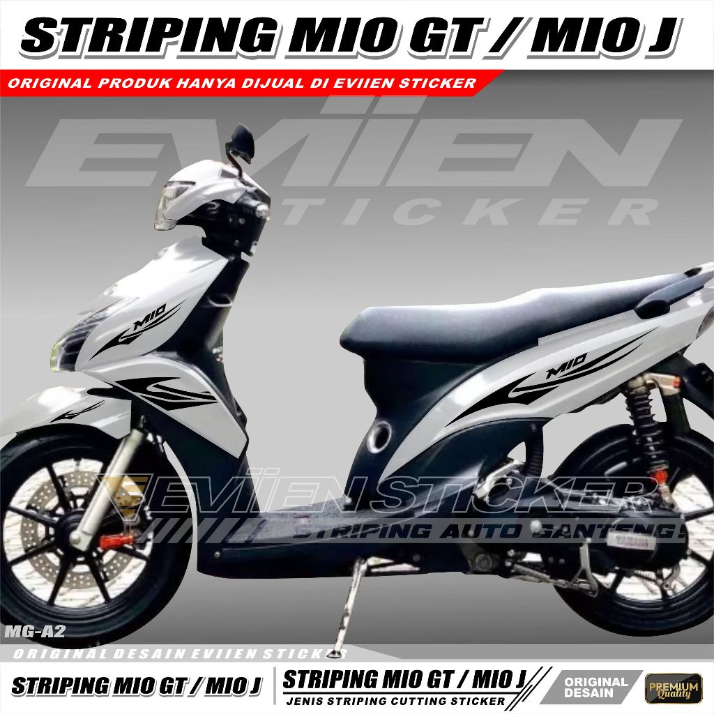 Jual STRIPING STIKER MOTOR MIO GT / MIO J CUTTING STICKER VARIASI MG-A2 ...