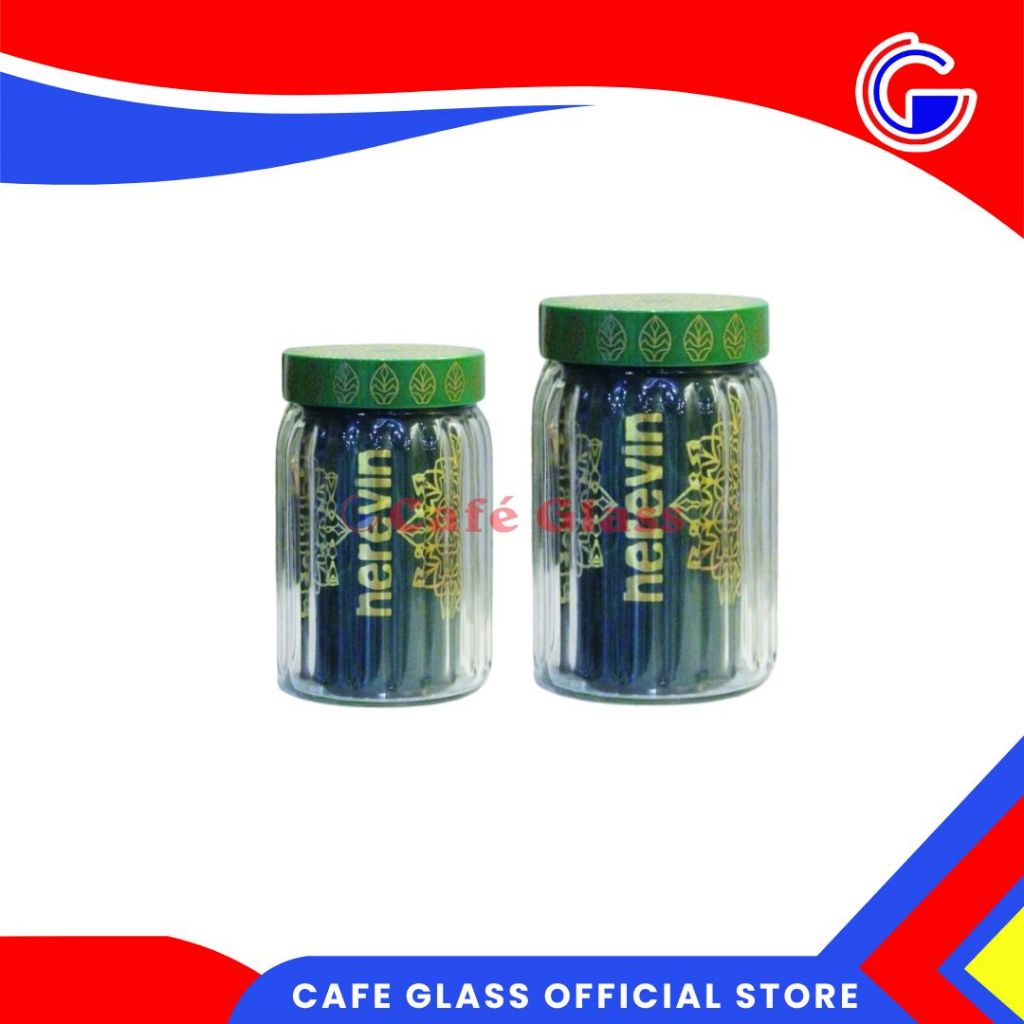 Toples Kaca - Toples Kue Kedap Udara - Toples Kue Lebaran Herevin - Hampers Lebaran
