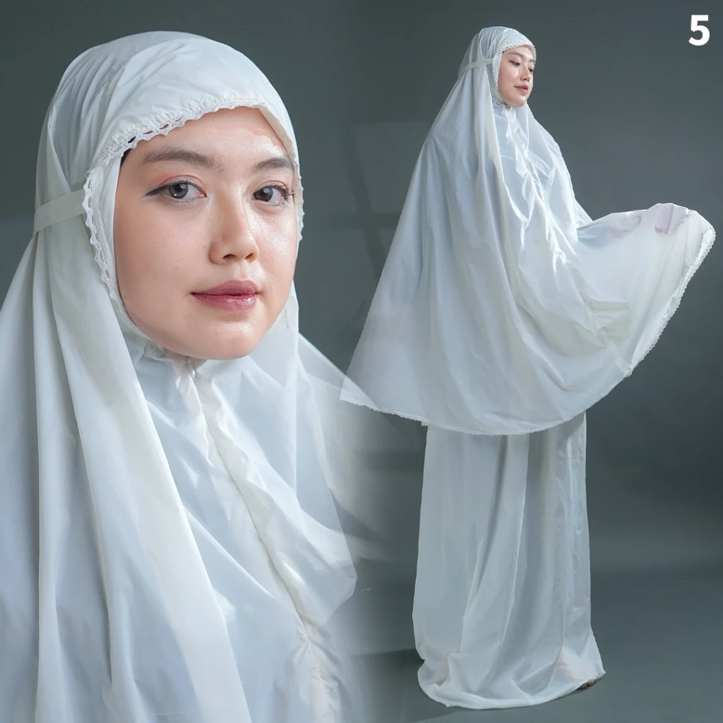 Mukena Traveling Parasut Korea by Sitara Mukena | Parachute Polos Dompet Renda | AutoStock