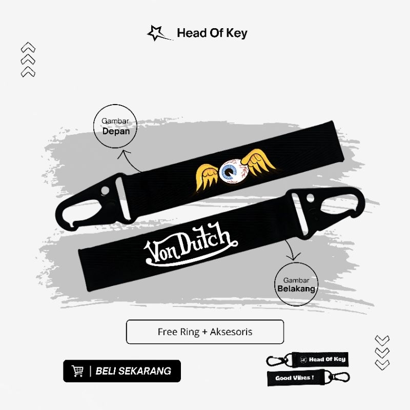 Jual Von Dutch Keychain Webbing﻿ Gantungan Kunci Von Dutch Premium High ...
