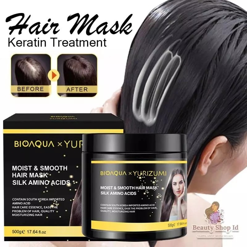 Jual Bioaqua Yurizumi Hair Mask Keratin Smooth Hair Creambath ...
