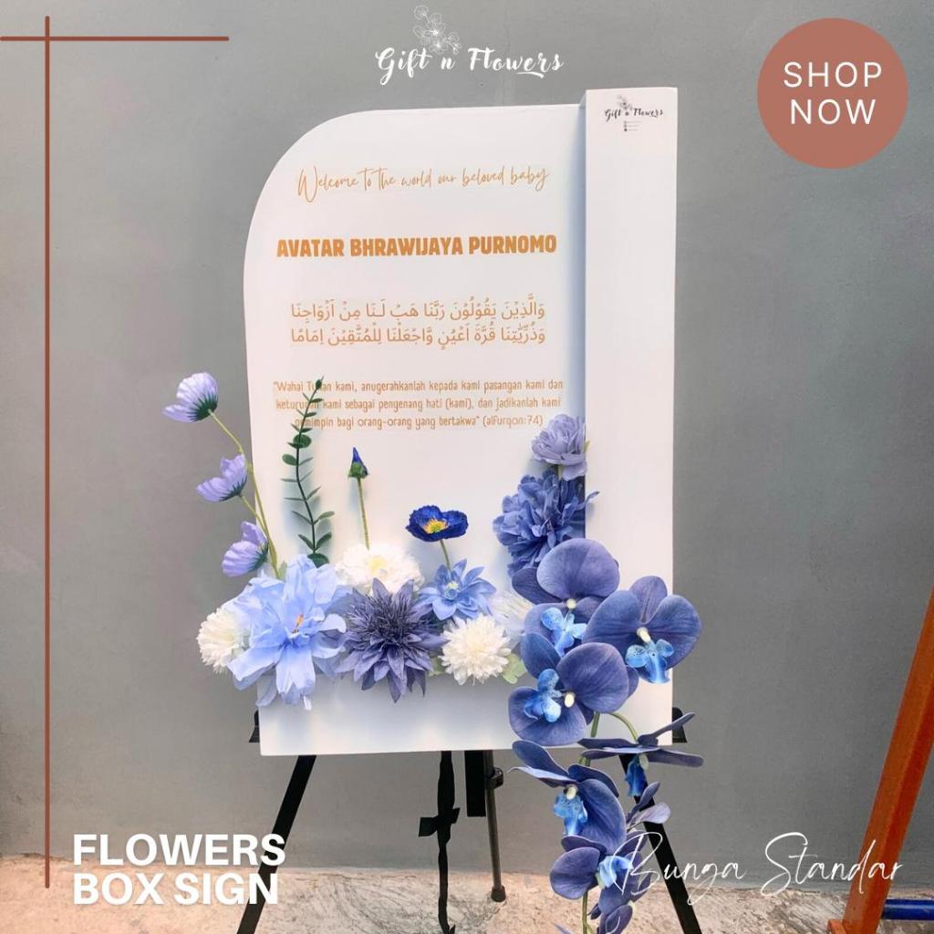 Jual Paket Usaha Flowers Box Sign / Standing Kayu / Papan Bunga Wisuda ...