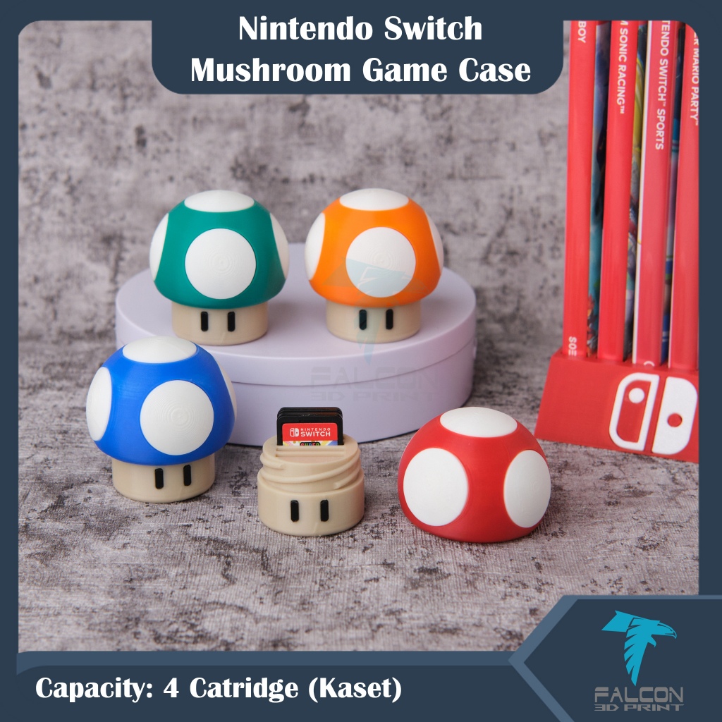 Jual Mushroom Nintendo Switch Game Cartridge Holder / Jamur Mario ...
