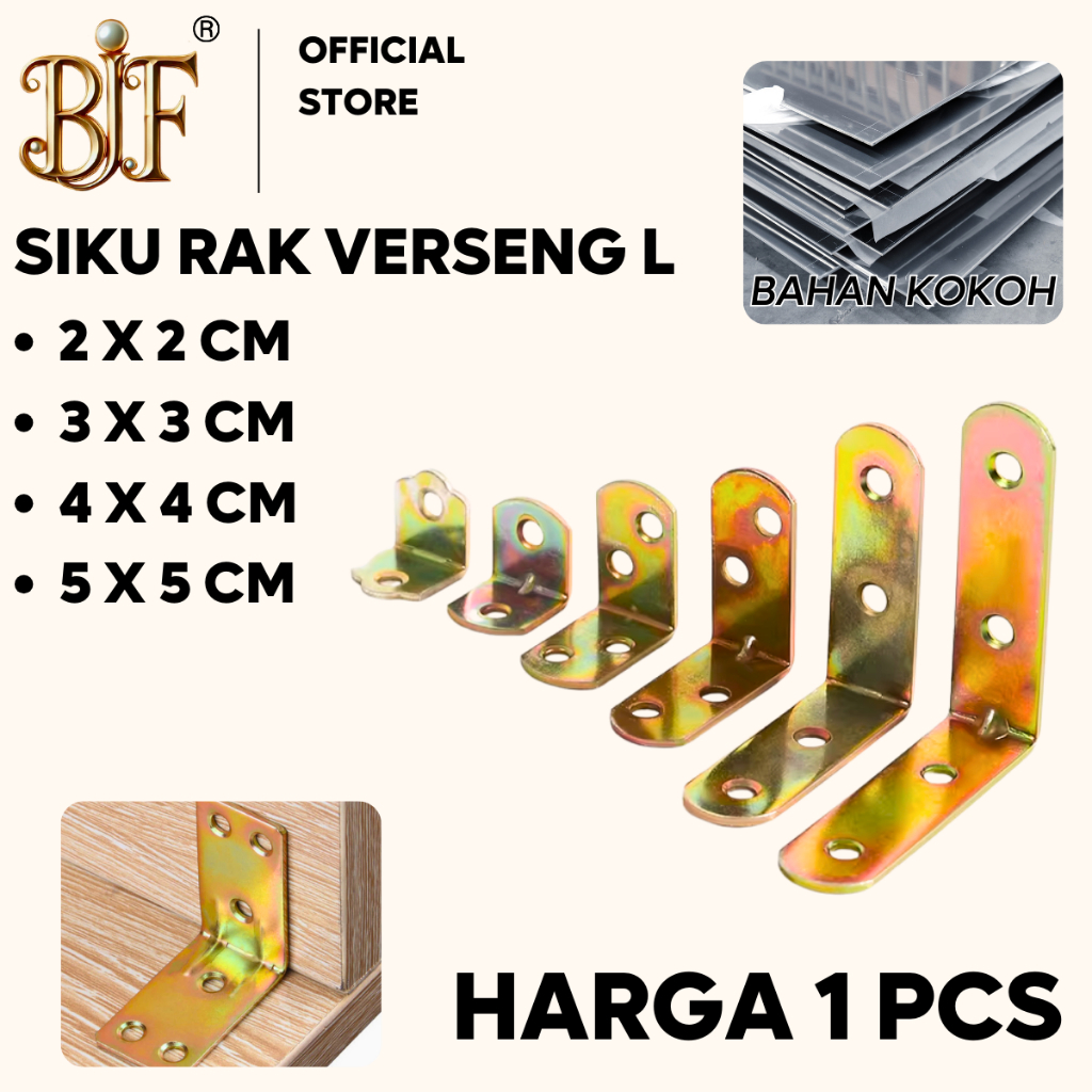 Jual Siku Rak L Verseng Ambalan Penyangga Kayu | Shopee Indonesia