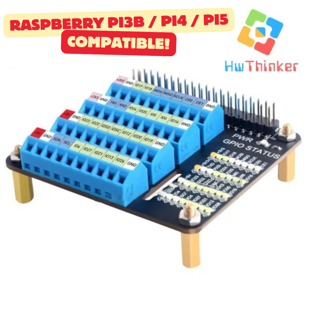 Jual Expansion GPIO Screw Terminal Breakout Shield HAT for Raspberry Pi ...