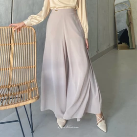 Bynissa JEHA KULOT Pakaian Wanita Bawahan Celana Panjang Kulot Highwaist Pants Ceruty