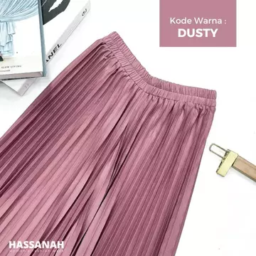 Rok Plisket Wanita Hyget Premium Adem Tidak Nerawang Fit All Size