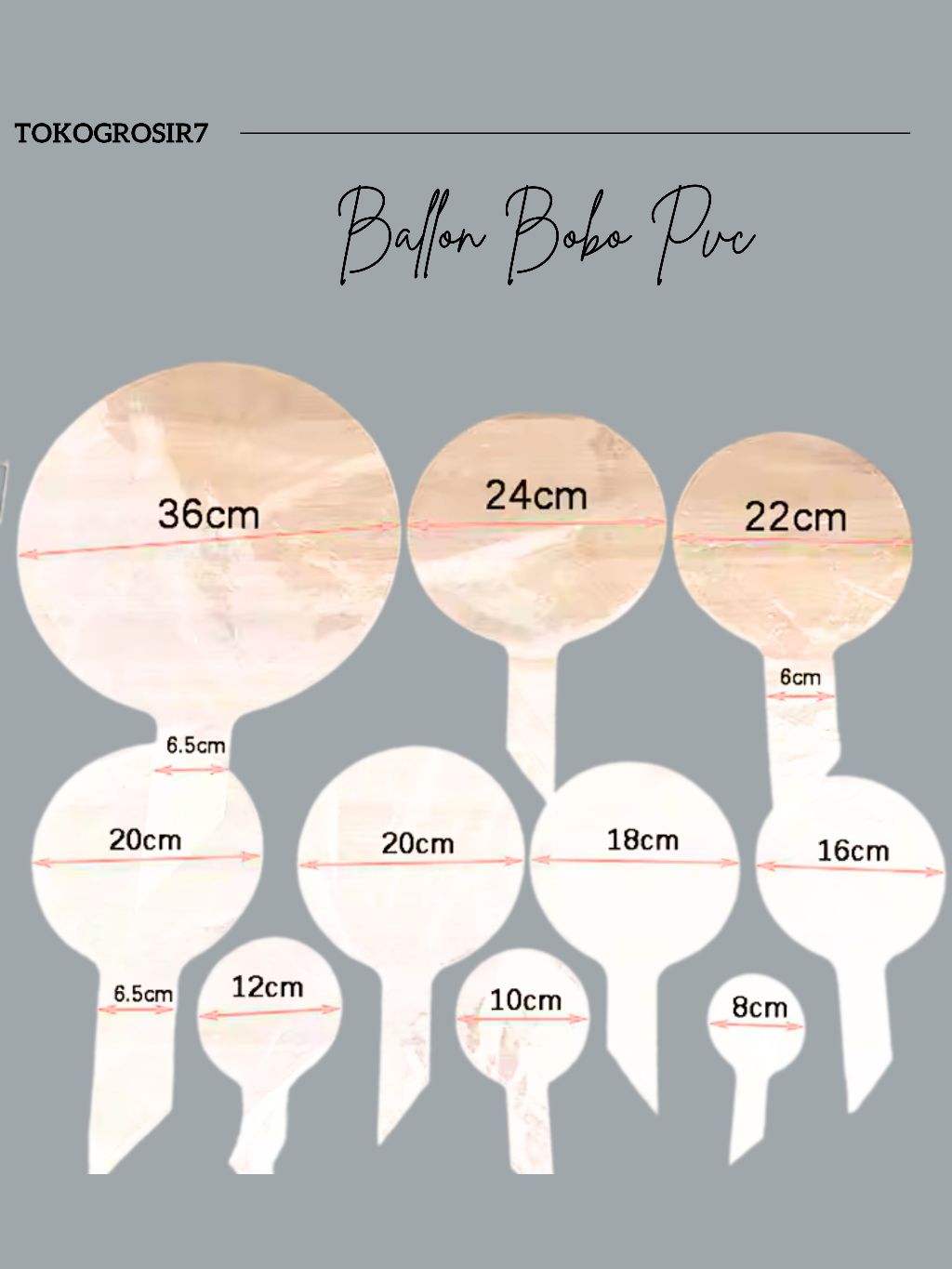 Jual Balon Bobo PVC Transparent 5Inch 10 Inch 12Inch 18Inch 20Inch ...