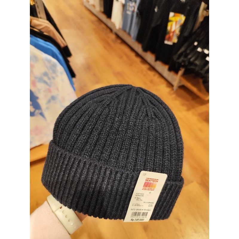 Jual Beanie Heattech Rib Uniqlo (Unisex) | Shopee Indonesia