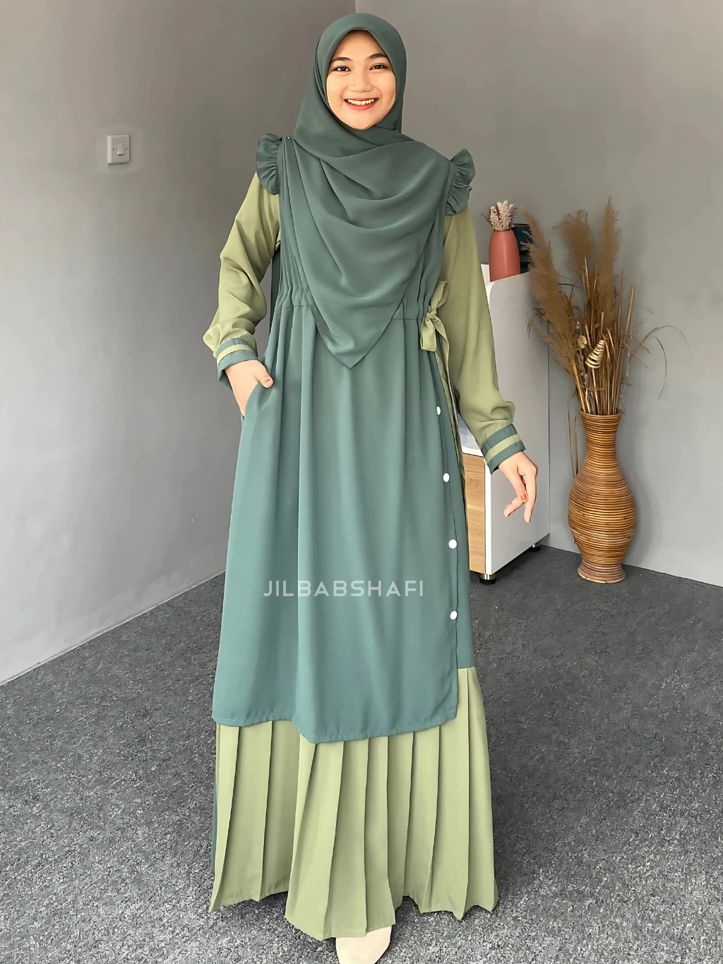 Detail Gamis Ayana Kombinasi