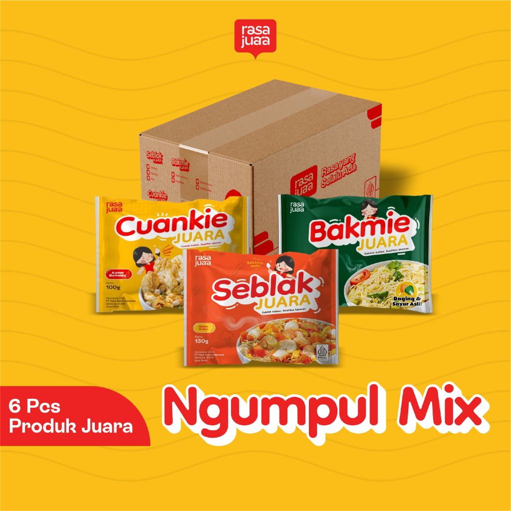 Jual Rasa Juara - Paket Ngumpul Mix 6 Pcs (seblak, cuankie, bakmie ...