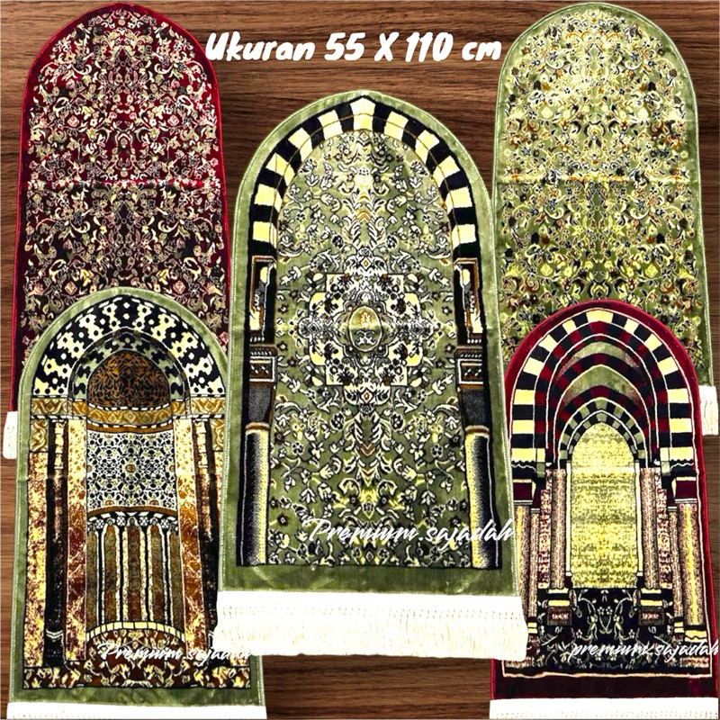 Sajadah Kubah Raudah Import Asli Turki Bahan Premium Tebal Halus Ukuran Tanggung