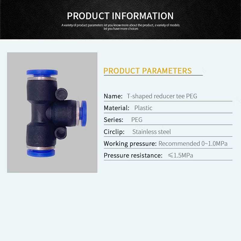 Jual Neppel Selang PU pneumatic T Tee 4mm 6mm 8mm 10mm 12mm 16mm ...
