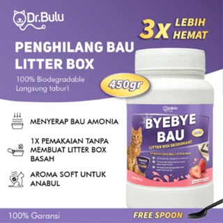 Dr.Bulu - Refill ByeBye Bau 450gr - Deodorant Litter Box, Penghilang Bau LitterBox Kucing dan Anjing