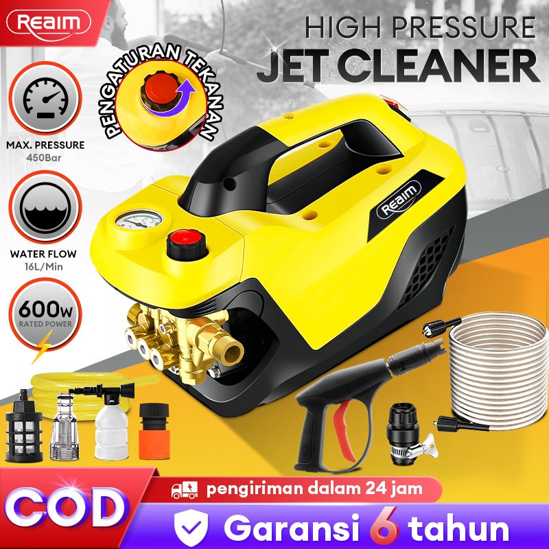 Jual Reaim 450Bar 600W Jet Cleaner Dengan Fitur Pengatur Tekanan Air ...