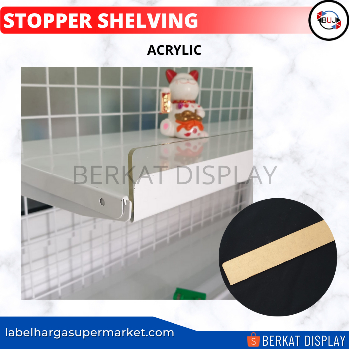 Jual STOPPER ACRYLIC GONDOLA - STOPPER SHELVING - 890 mm - 760 mm ...
