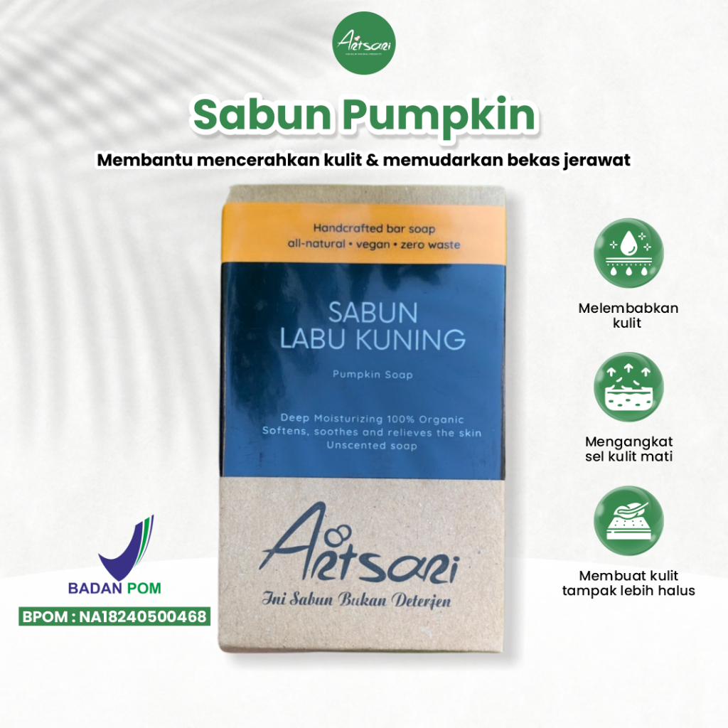 Jual Artsari Sabun Labu Kuning (Pumpkin Soap) Pemutih dan Pencerah ...