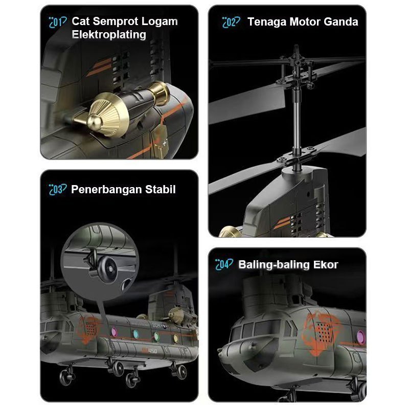 Jual Mainan Helikopter Chinook Remote Control dengan Lampu 3.5 Channel ...