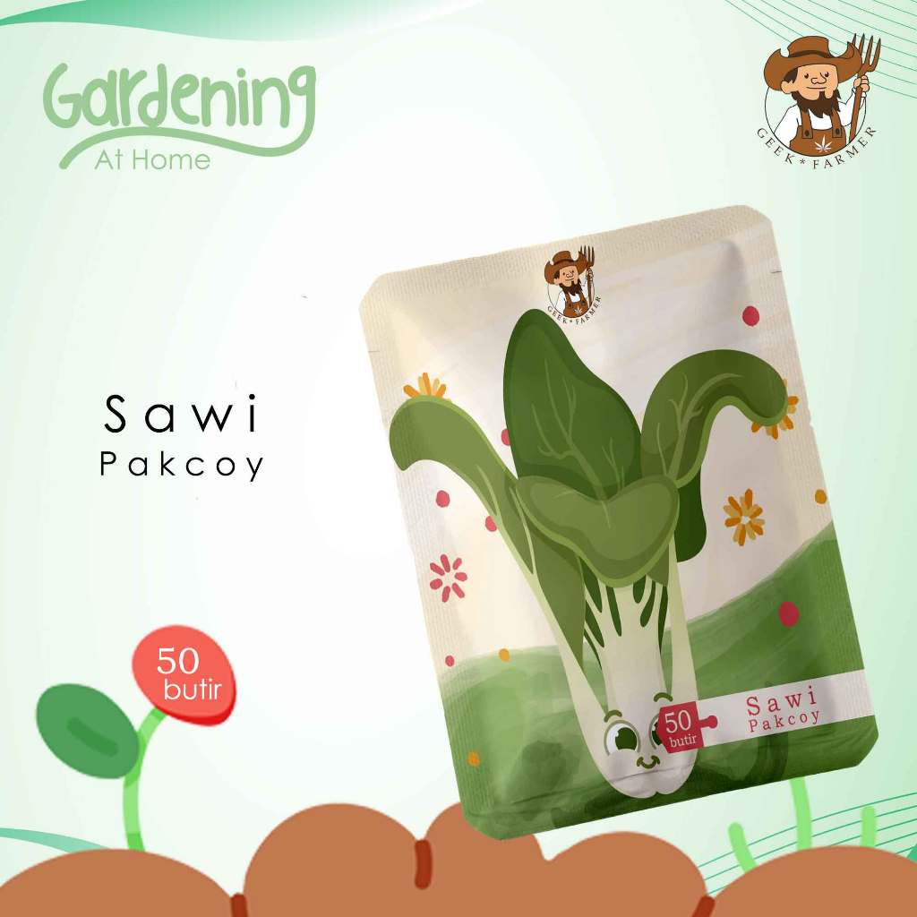Geek Farmer - Benih Sawi Pakcoy Hijau Unggul | Cepat Tumbuh, Daun Lembut & Cocok Hidroponik