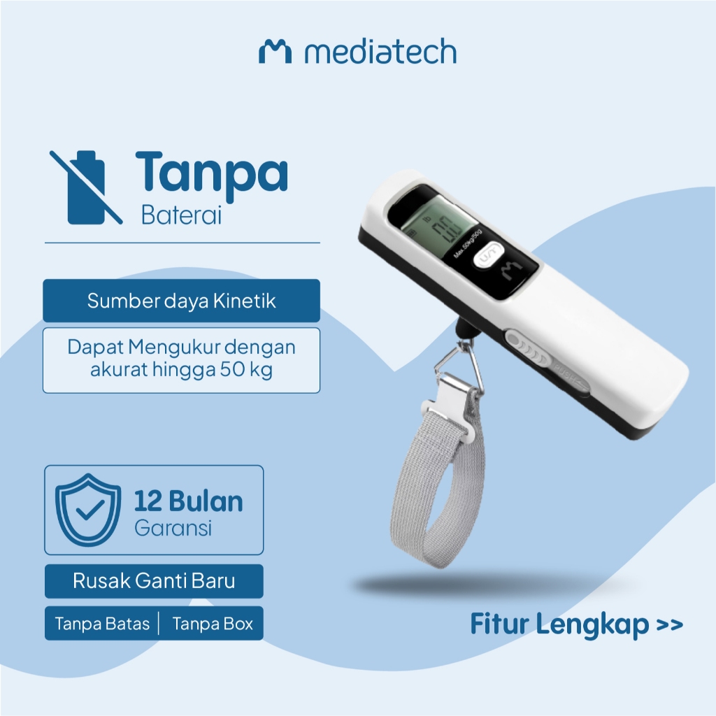 Jual Mediatech Kinetic Luggage Scale KLS 01 / Timbangan Koper Energi ...