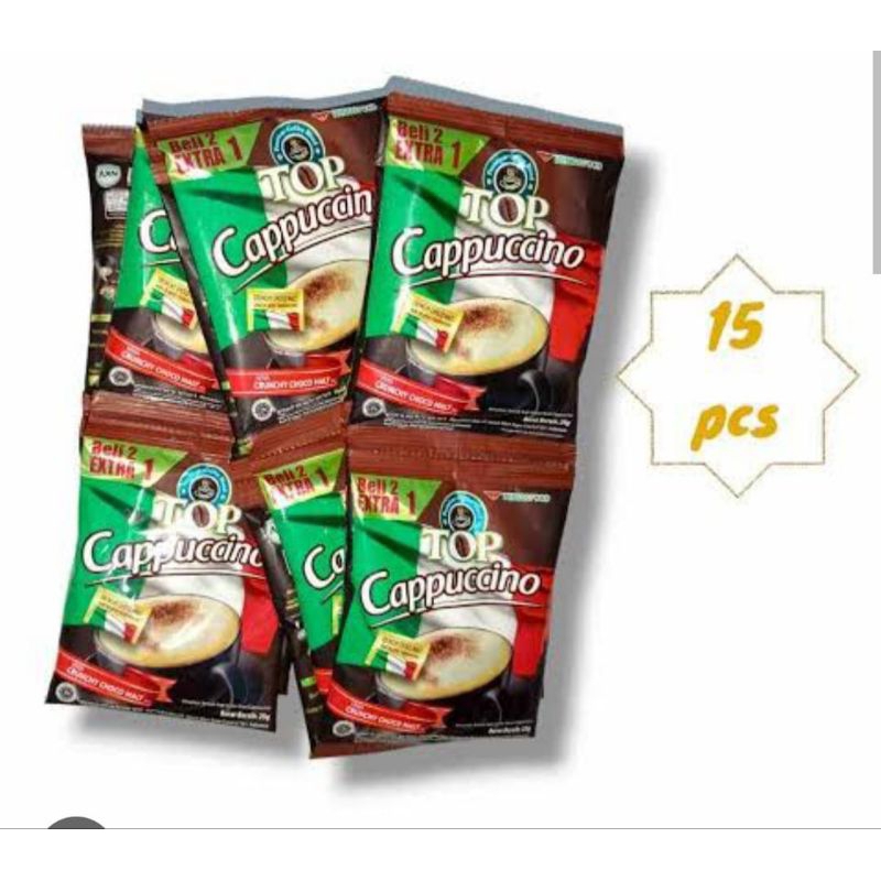 Jual Top Cappuccino kemasan sachet renteng isi 15 pcs | Shopee Indonesia