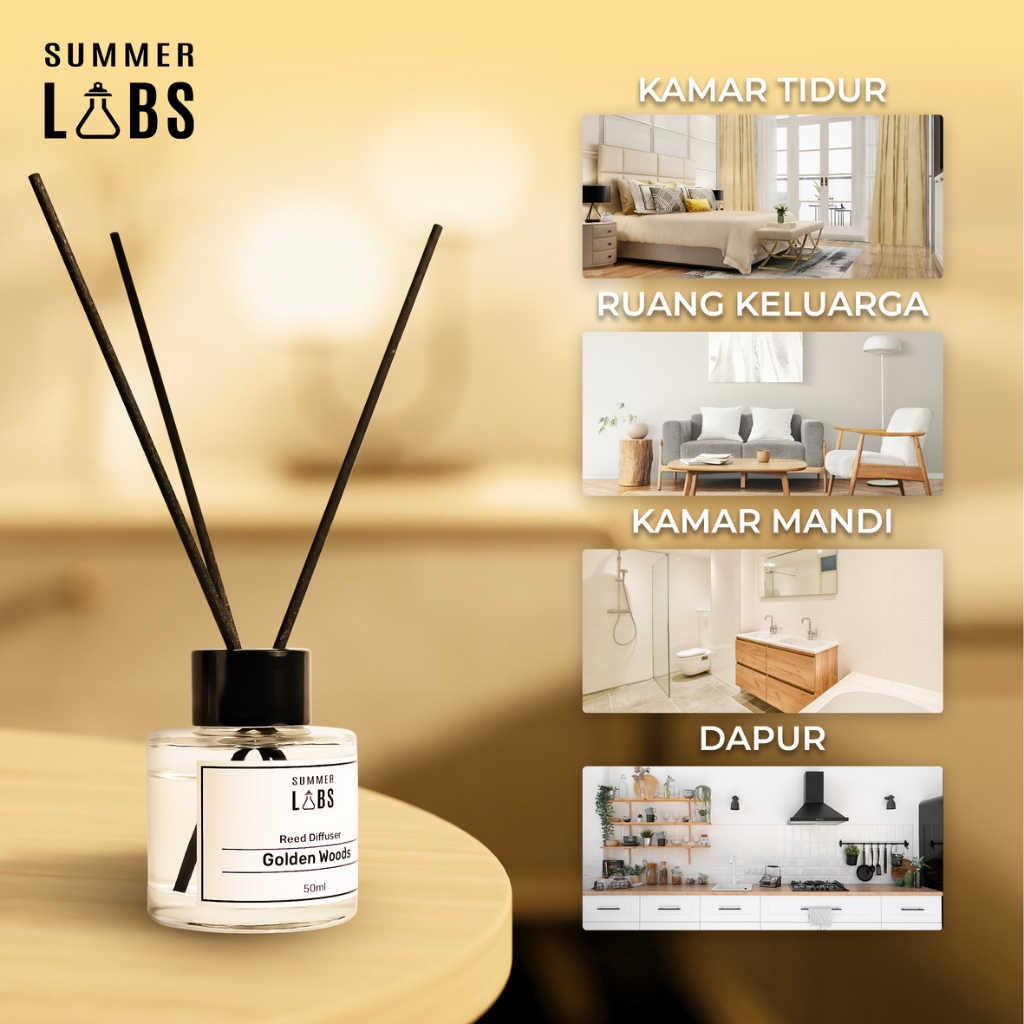 Jual Summer Labs - Reed Diffuser Golden Woods Aroma Kekayaan dan ...