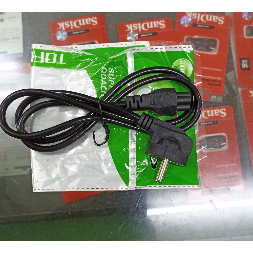 Jual Kabel Power Adaptor Charger laptop tiga pin | Shopee Indonesia