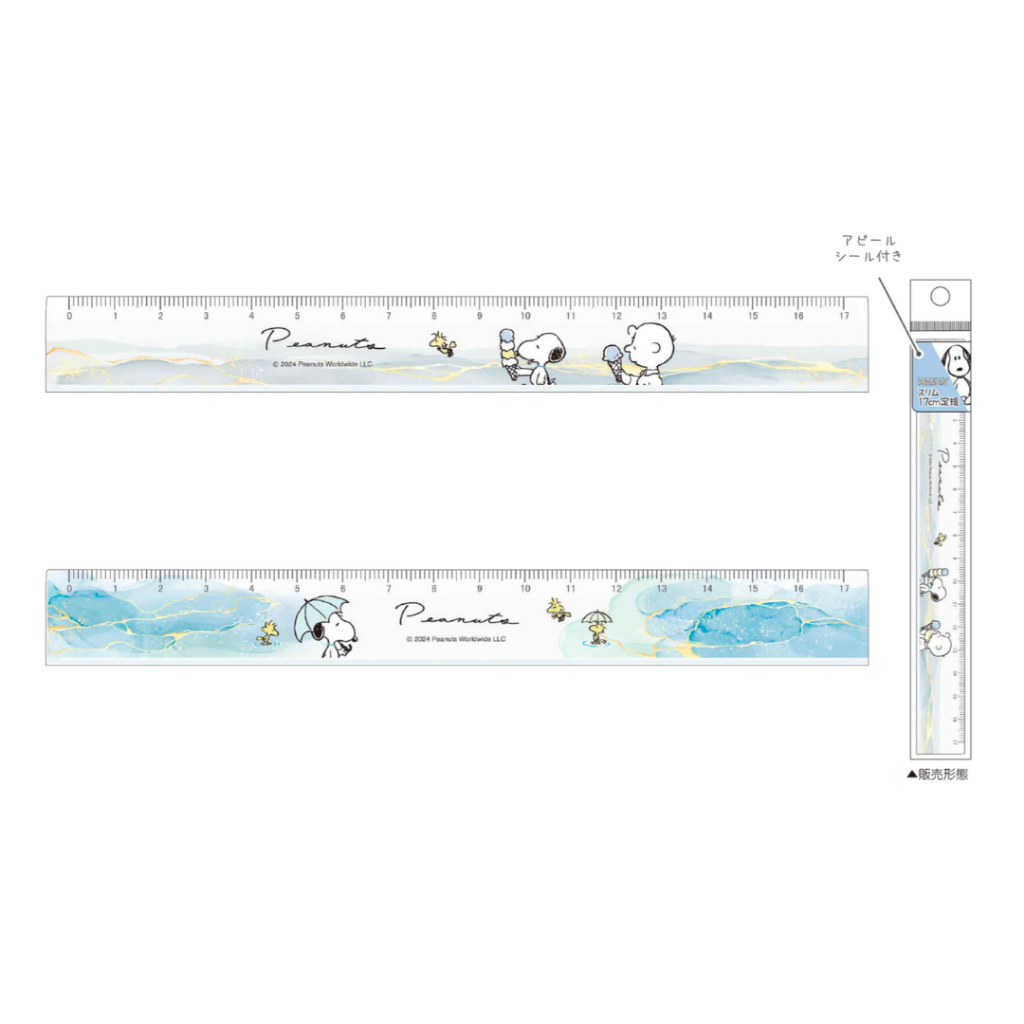 Jual Ruler 17cm Peanuts Snoopy Marble Slim Ruler Penggaris Limited ...