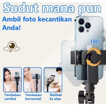 Tripod Stand DJD 2 1m Bahan Logam Holder HP Rotasi 360 Derajat