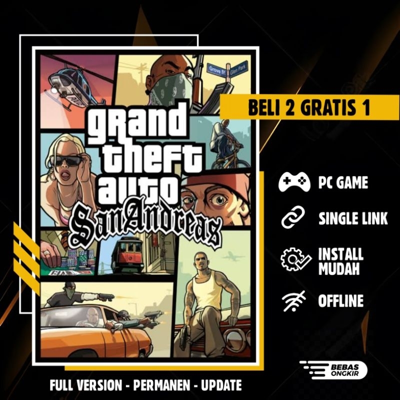 Jual Grand Theft Auto San Andreas (GTA SA) | Game PC - Laptop - Link ...
