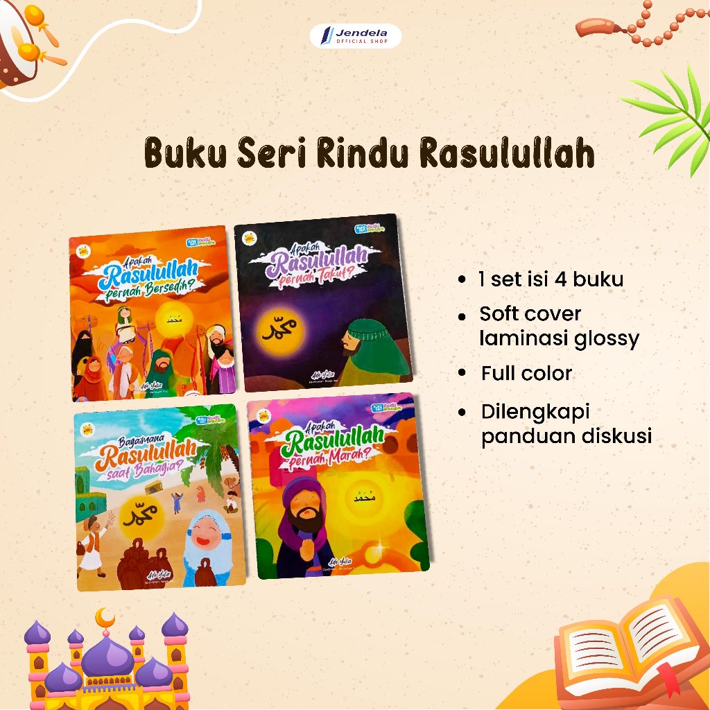 Jual (Isi 4 Buku) Buku Anak Islami Seri Rindu Rasulullah By Rayya ...