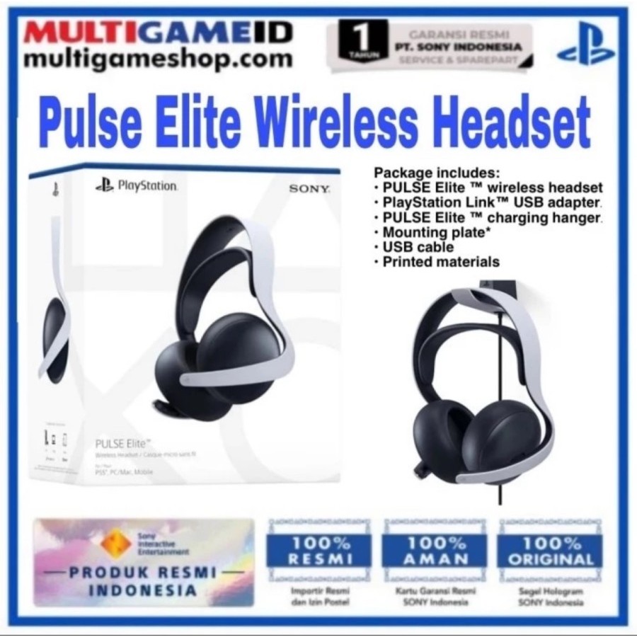 Jual PS5 PULSE Elite Wireless Headset +Hanger (Warranty Sony Indonesia ...