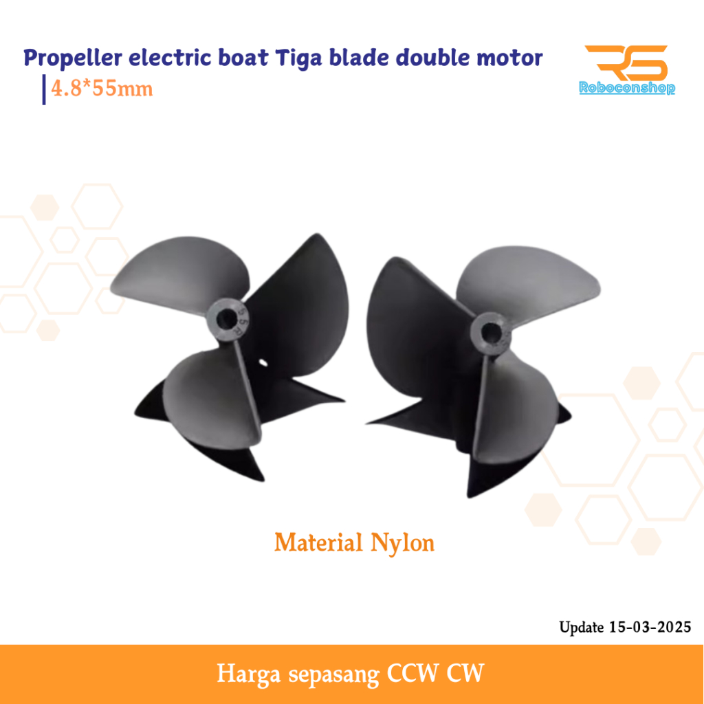 Jual Propeller electric boat Tiga blade double motor CCW CW sepasang ...