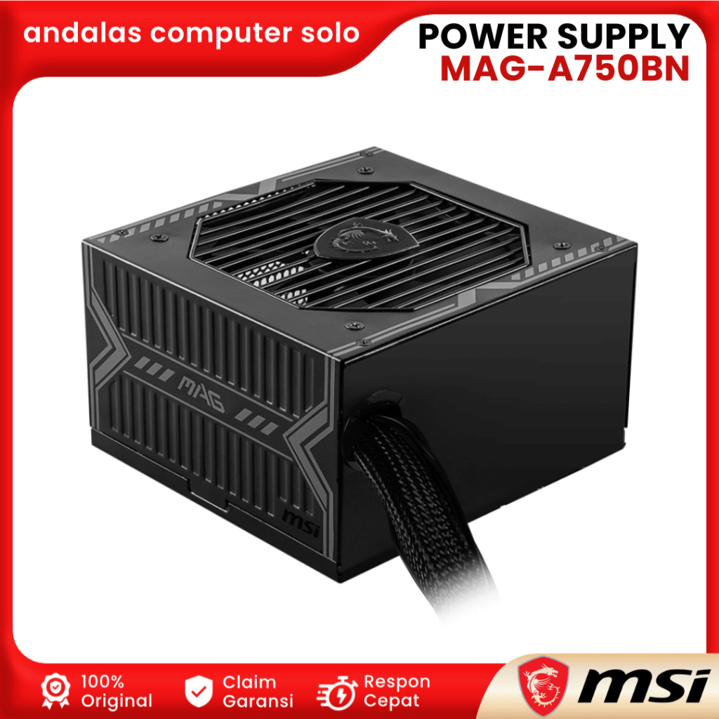 POWER SUPPLY/ PSU MSI MAG A750BN 750WATT 80 BRONZE PCIE5.0