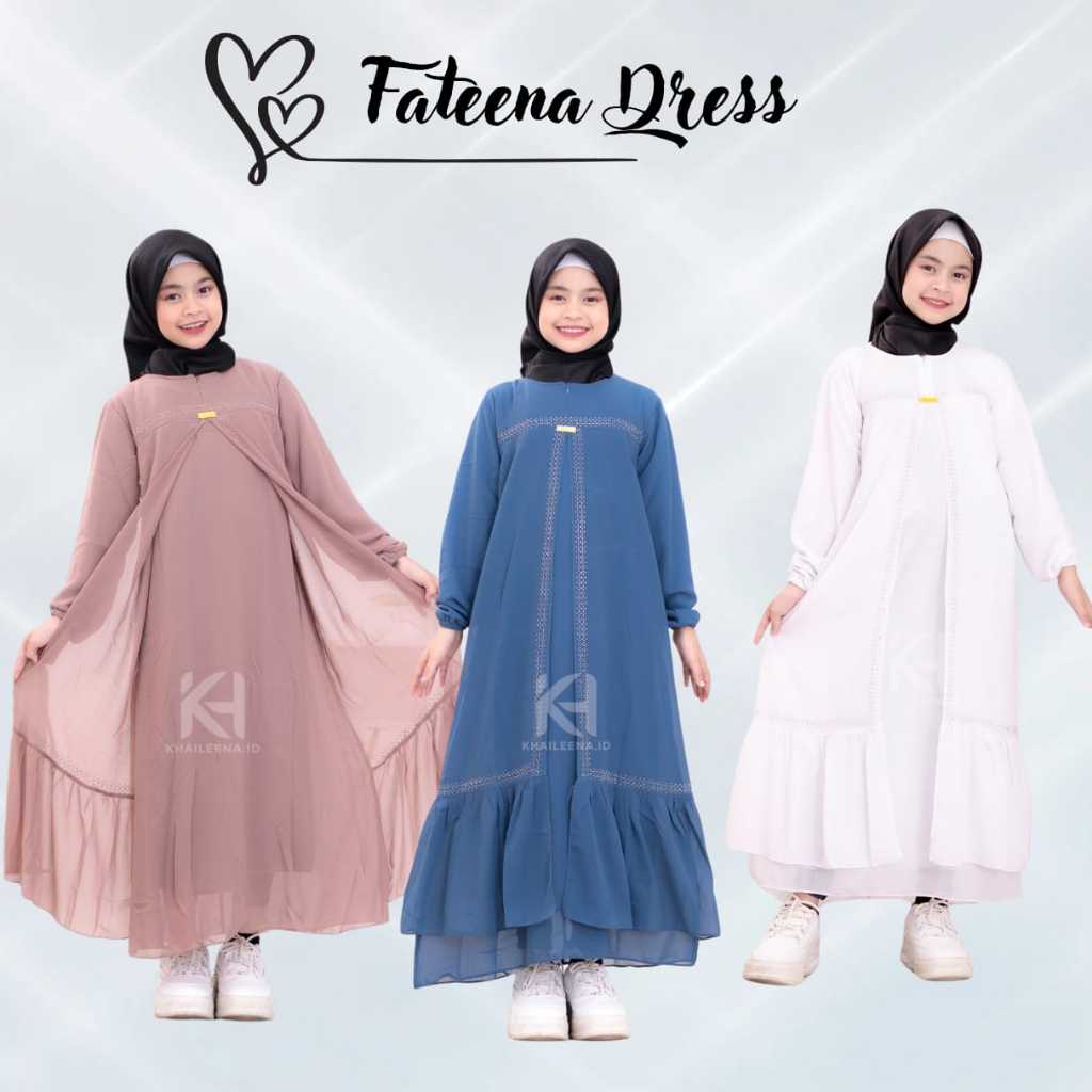 Jual Gamis Couple Ibu Anak Perempuan Mewah Fateena Dress Ceruty ...