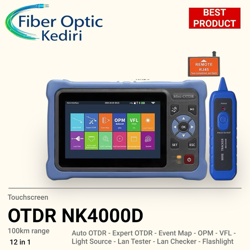 Jual OTDR NK4000D Original smart otdr touchscreen 100km range | Shopee ...