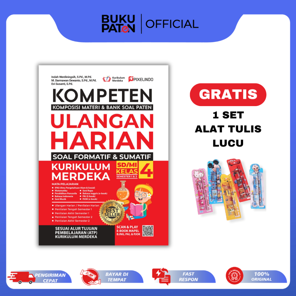 Jual BUKU KOMPETEN ULANGAN HARIAN KURIKULUM MERDEKA KELAS 4 SD / MI ...