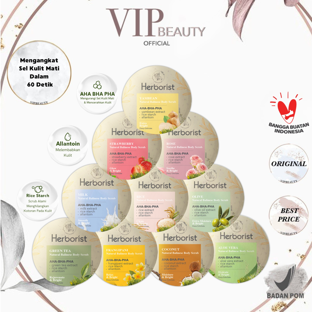 Jual HERBORIST Natural Balinese Body Scrub AHA-BHA-PHA 100gr | 200gr ...