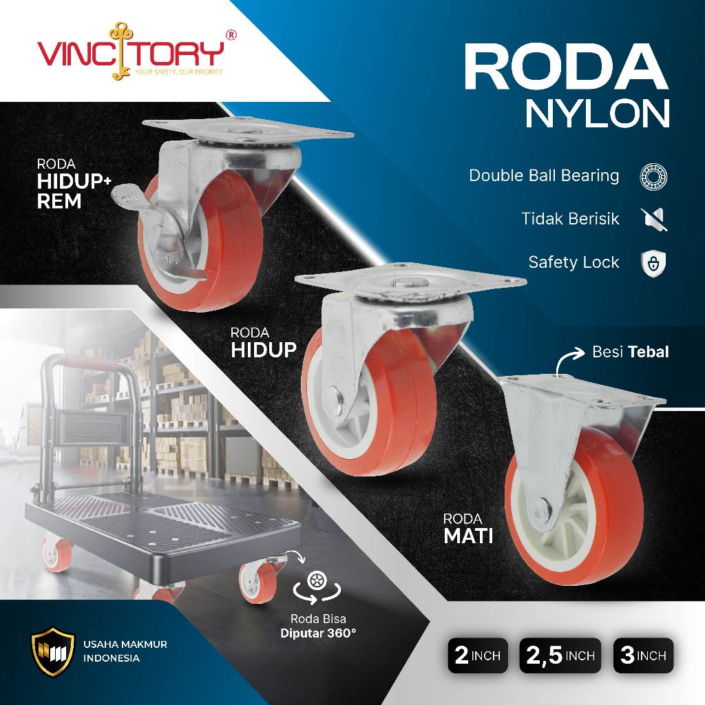 Jual Roda Etalase Roda Caster PVC Roda Lemari 2 Inch 2,5 Inch,3 Inch ...