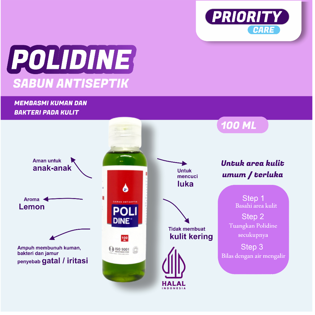 Jual POLIDINE SABUN ANTISEPTIK 100 ML | Shopee Indonesia